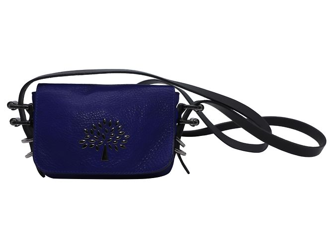 Mini borsa Mila in pelle blu Mulberry - vista 2