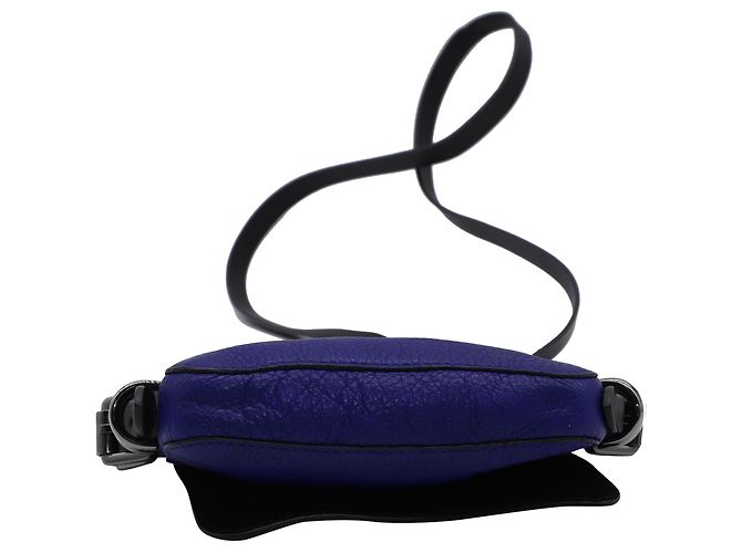 Mini borsa Mila in pelle blu Mulberry - vista 4