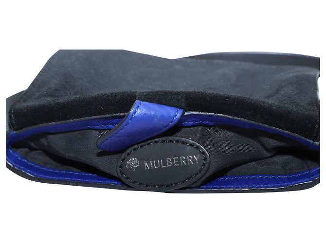 Mini borsa Mila in pelle blu Mulberry - vista 6