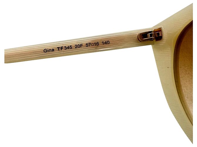 Gafas de sol Cat-Eye Tinted Tom Ford en acetato Ecru Blanco Crudo - vista 10