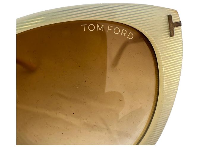 Gafas de sol Cat-Eye Tinted Tom Ford en acetato Ecru Blanco Crudo - vista 11