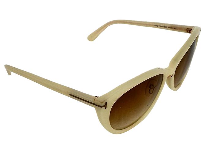 Gafas de sol Cat-Eye Tinted Tom Ford en acetato Ecru Blanco Crudo - vista 4