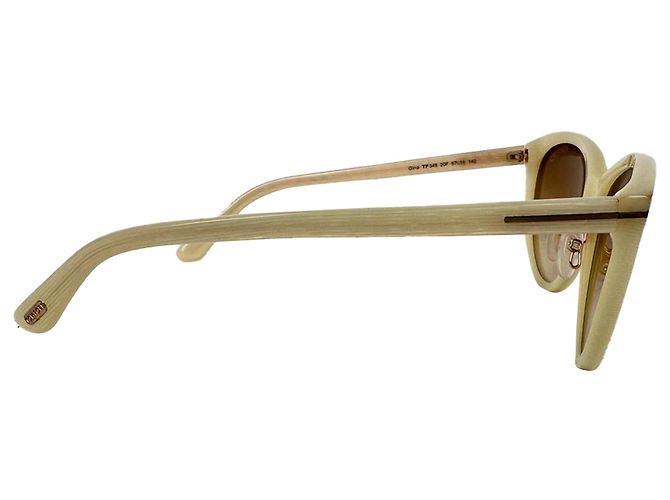 Gafas de sol Cat-Eye Tinted Tom Ford en acetato Ecru Blanco Crudo - vista 5