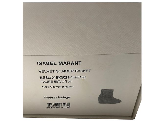 Botas Beslay de Isabel Marant en ante perforado gris - vista 8