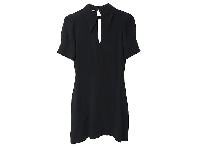 Stella Mc Cartney Mini abito Blair Keyhole in viscosa nera Stella McCartney Nero - vista 4