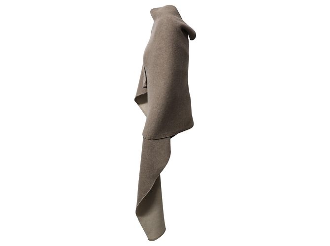 Pull cache-cœur Agnona en cachemire gris - vue 2