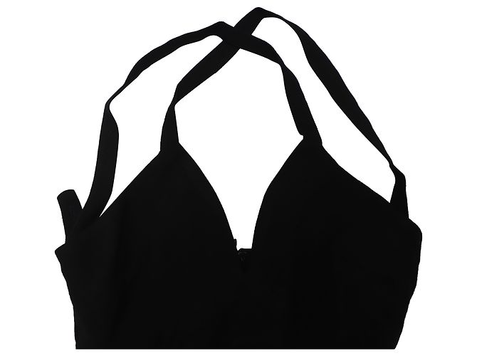 Vestido de festa plissado Alba da A.L.C em poliéster Bronze/Preto Metálico - vista 4