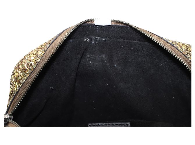 Clutch Twinkle Anya Hindmarch in Gold Glitter D'oro Metallico - vista 5