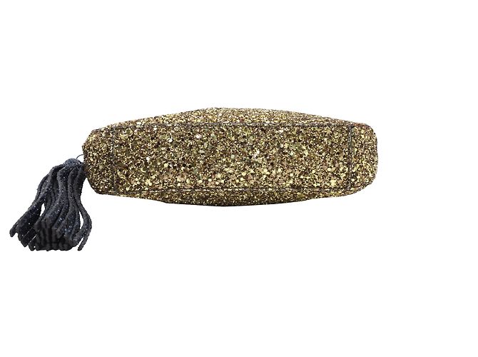 Clutch Twinkle Anya Hindmarch in Gold Glitter D'oro Metallico - vista 6