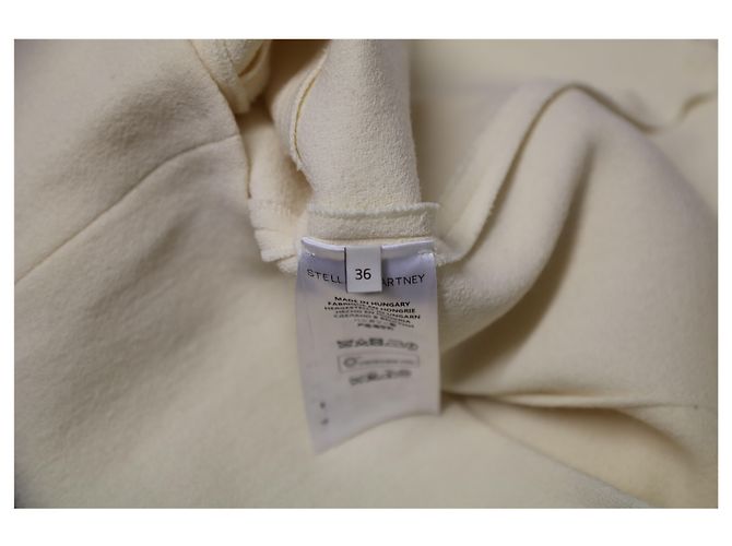 Stella Mc Cartney Top Peplum em lã creme Stella McCartney Branco Cru - vista 8