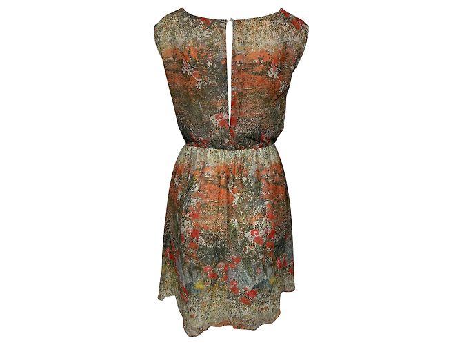 Alice + Olivia Mini-Kleid mit Blumenprint aus Multicolour-Polyester Python drucken - Ansicht 2