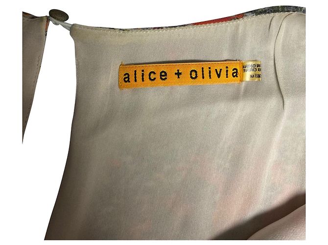 Alice + Olivia Mini-Kleid mit Blumenprint aus Multicolour-Polyester Python drucken - Ansicht 4
