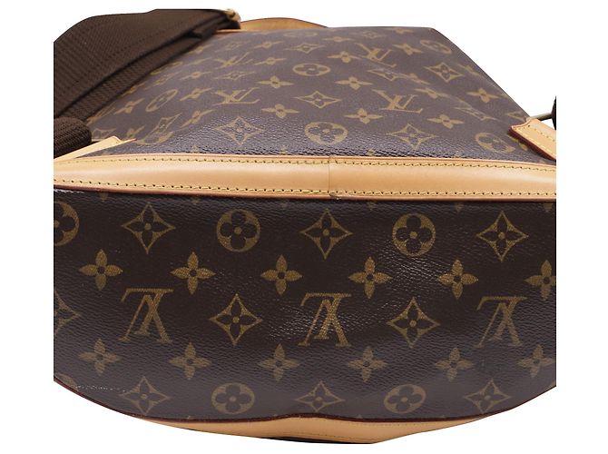 Louis Vuitton Monogram Bosphore Rucksack aus braun beschichtetem Canvas Rot - Ansicht 10