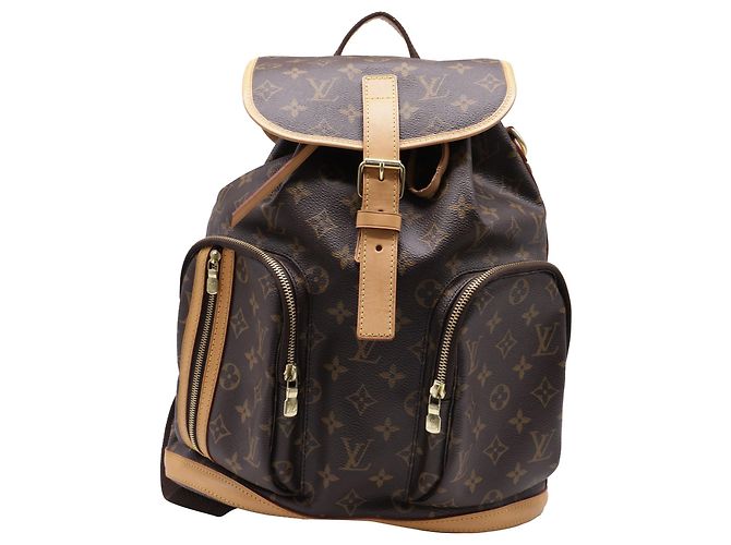 Louis Vuitton Monogram Bosphore Rucksack aus braun beschichtetem Canvas Rot - Ansicht 11