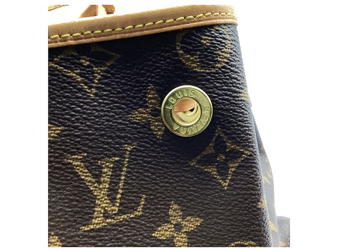 Louis Vuitton Monogram Bosphore Rucksack aus braun beschichtetem Canvas Rot - Ansicht 2