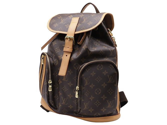 Louis Vuitton Monogram Bosphore Rucksack aus braun beschichtetem Canvas Rot - Ansicht 4