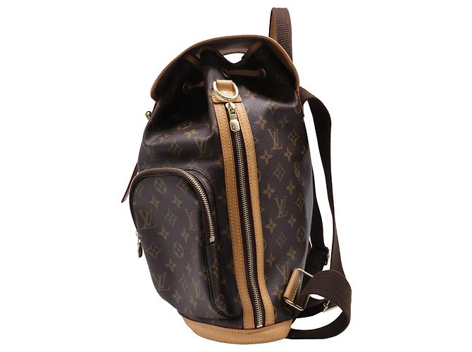 Louis Vuitton Monogram Bosphore Rucksack aus braun beschichtetem Canvas Rot - Ansicht 5
