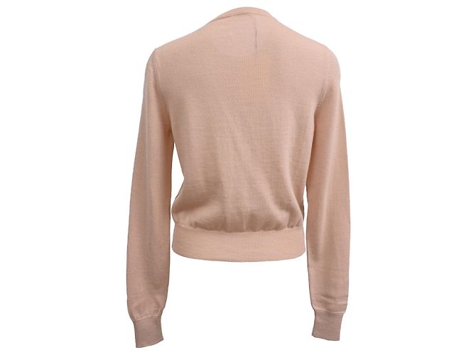 Miu Miu Cardigan mit Schleifendetail aus rosa Virgin Wool Pink - Ansicht 3
