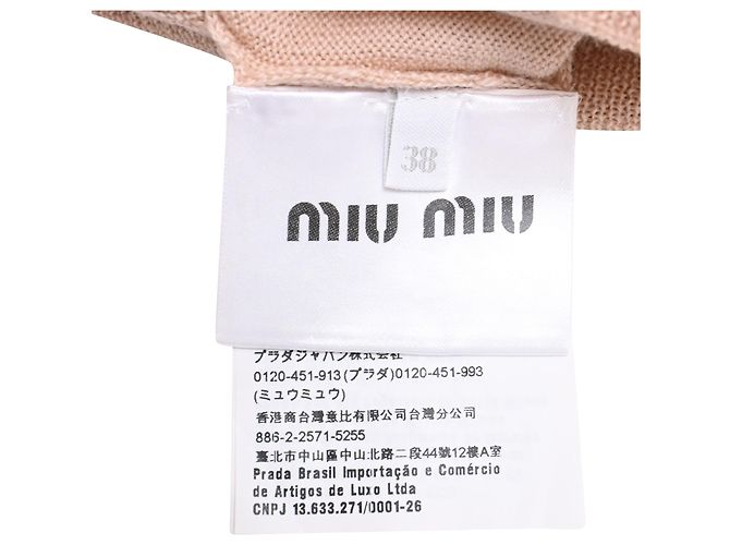 Miu Miu Cardigan mit Schleifendetail aus rosa Virgin Wool Pink - Ansicht 6