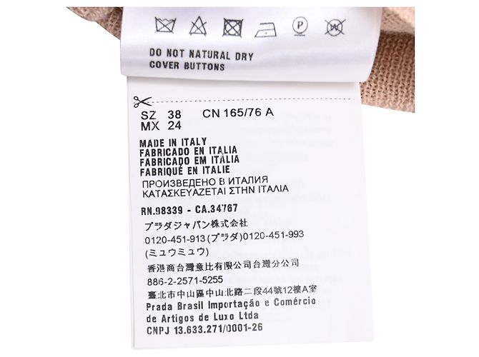 Miu Miu Cardigan mit Schleifendetail aus rosa Virgin Wool Pink - Ansicht 7