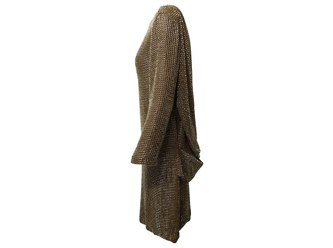 Vestido Tom Ford Draped Backless en seda dorada Dorado Metálico - vista 3