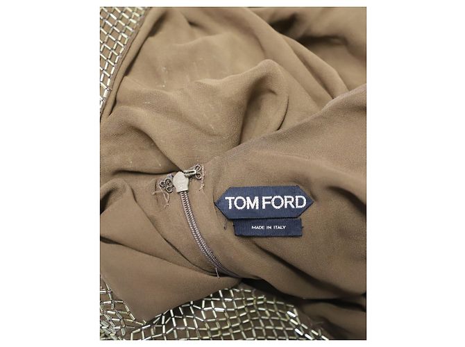 Vestido Tom Ford Draped Backless en seda dorada Dorado Metálico - vista 5