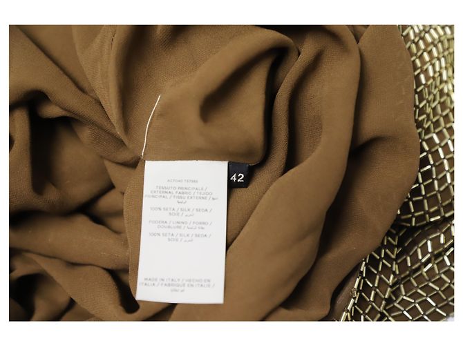 Vestido Tom Ford Draped Backless en seda dorada Dorado Metálico - vista 6