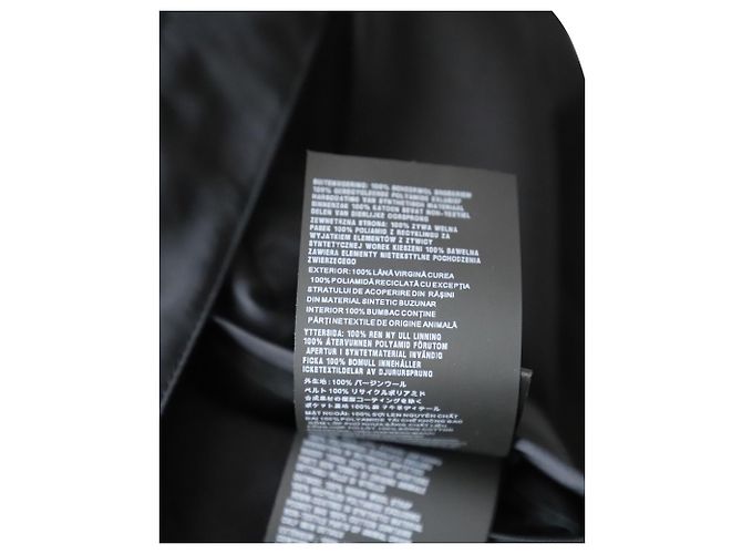 Pantaloni in lana neri con logo Triangle Prada Nero - vista 5