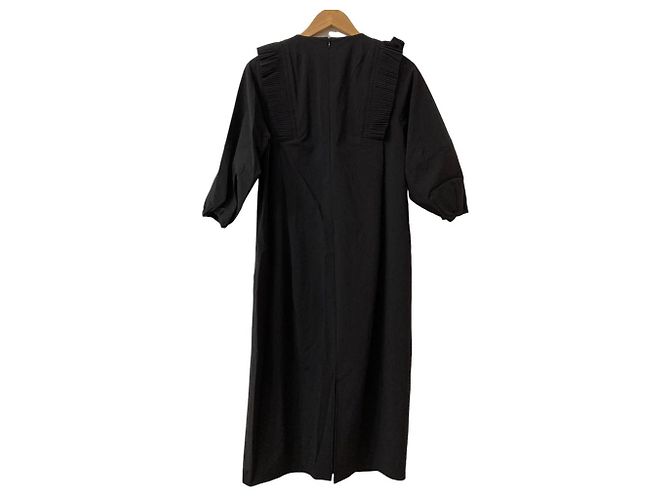 Autre Marque MARILYN MOON Tuck Frill Kleid Schwarz - Ansicht 2
