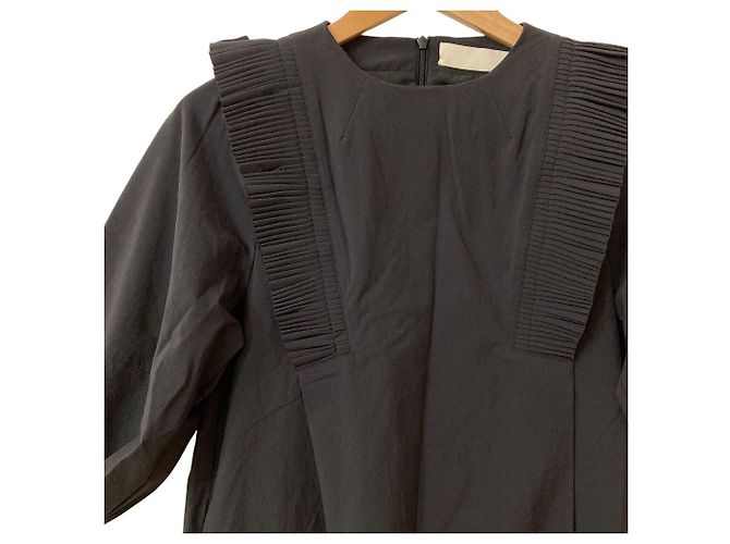 Autre Marque MARILYN MOON Tuck Frill Kleid Schwarz - Ansicht 3