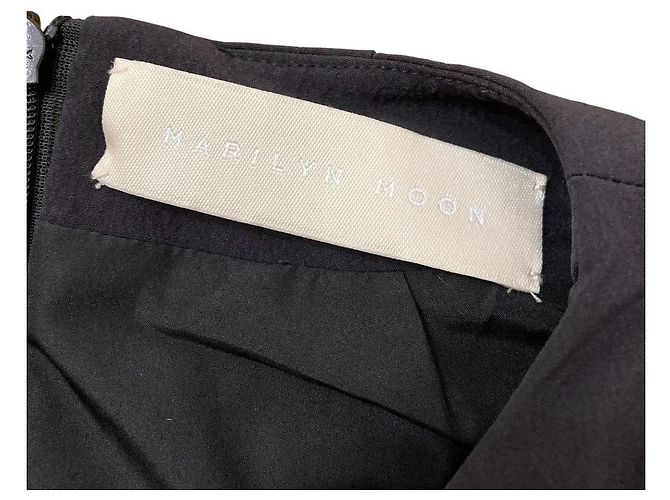 Autre Marque MARILYN MOON Tuck Frill Kleid Schwarz - Ansicht 5