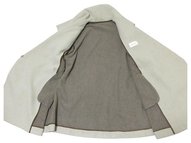 Autre Marque Abrigo pitchoune con gran cuello de chal Beige - vista 5
