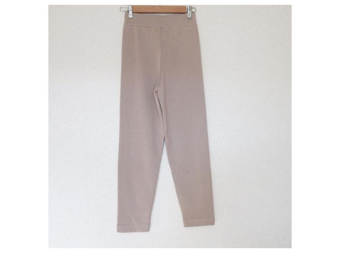 Autre Marque Pantaloni in maglia CLANE Rosa Beige - vista 2