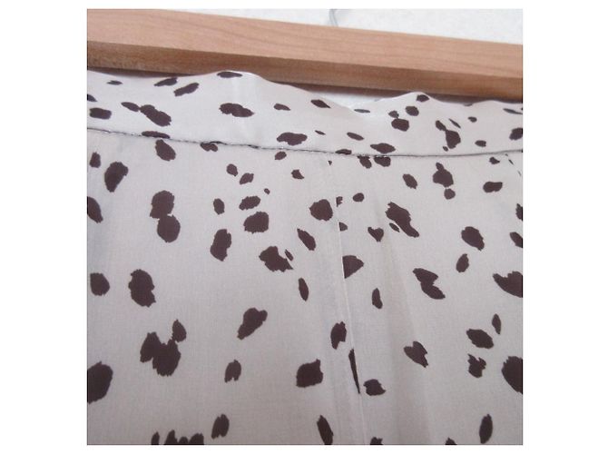 Autre Marque Falda ajustada con estampado snidel Beige - vista 3