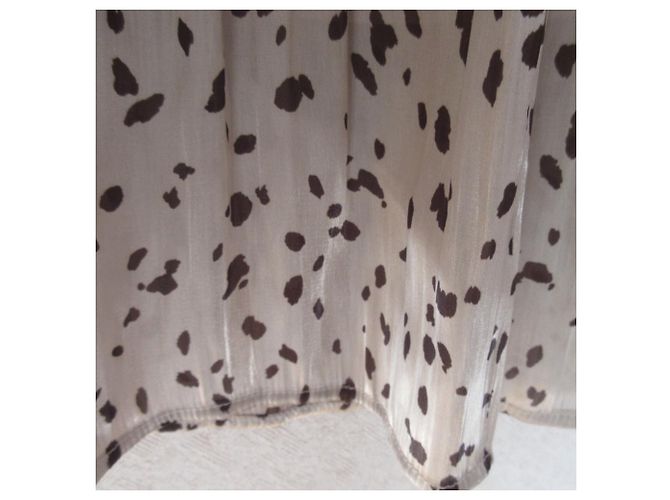 Autre Marque Falda ajustada con estampado snidel Beige - vista 4