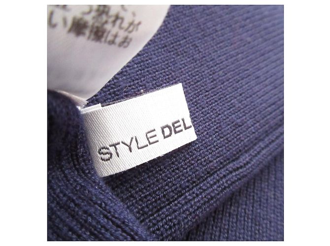 Autre Marque Feinstrick-Pullover mit glatter Oberfläche STYLE DELI Blau Marineblau - Ansicht 7