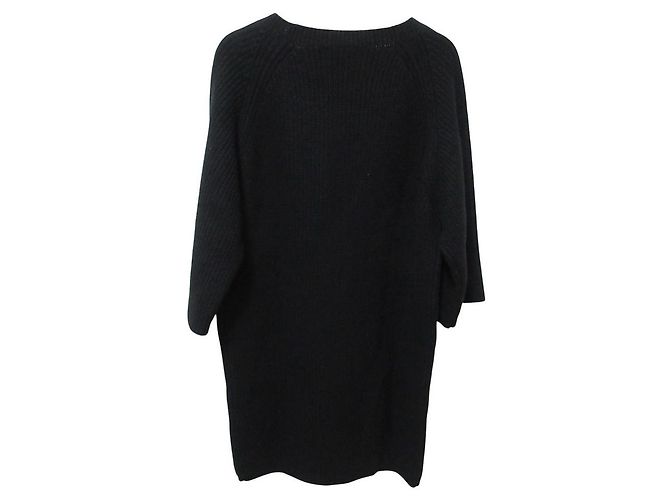 Chloé Chloe Strickkleid aus Kaschmir mit V-Ausschnitt Schwarz - Ansicht 2