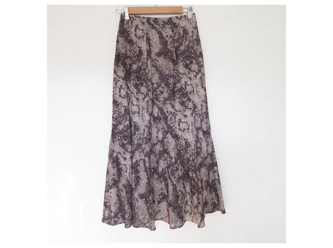 Autre Marque Falda Mila Owen Bias Switch Python Print Beige - vista 2