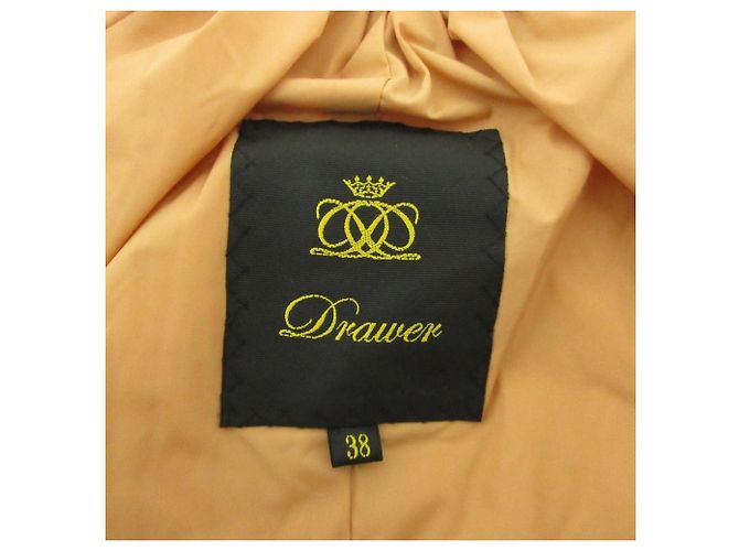 Autre Marque Kragenloser Tafta-Mantel Drawer Orange Roh - Ansicht 7