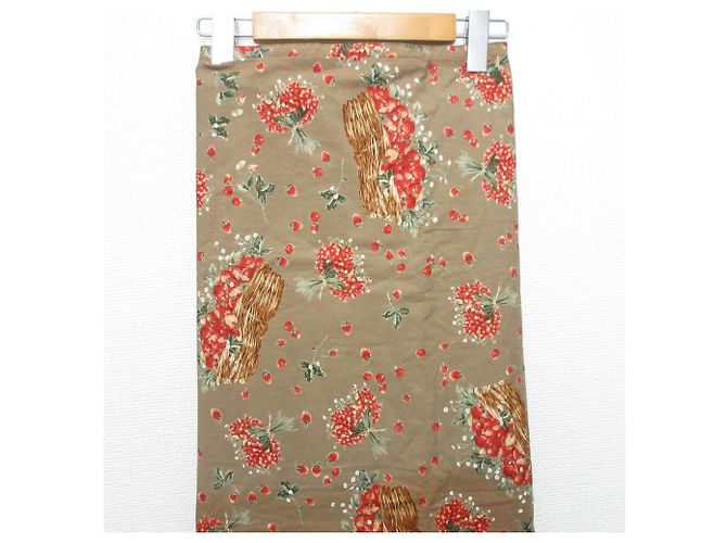 Autre Marque Falda larga cruzada con estampado de frutas WONDERFUL WORLD Beige - vista 6