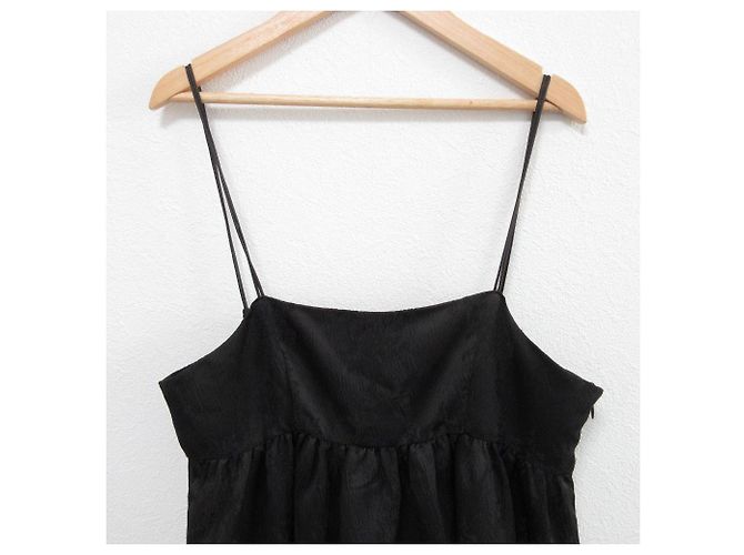 Autre Marque Ray BEAMS Jacquard-Camisole-Kleid Schwarz - Ansicht 3