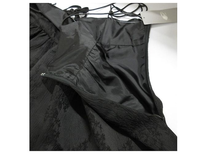 Autre Marque Ray BEAMS Jacquard-Camisole-Kleid Schwarz - Ansicht 5