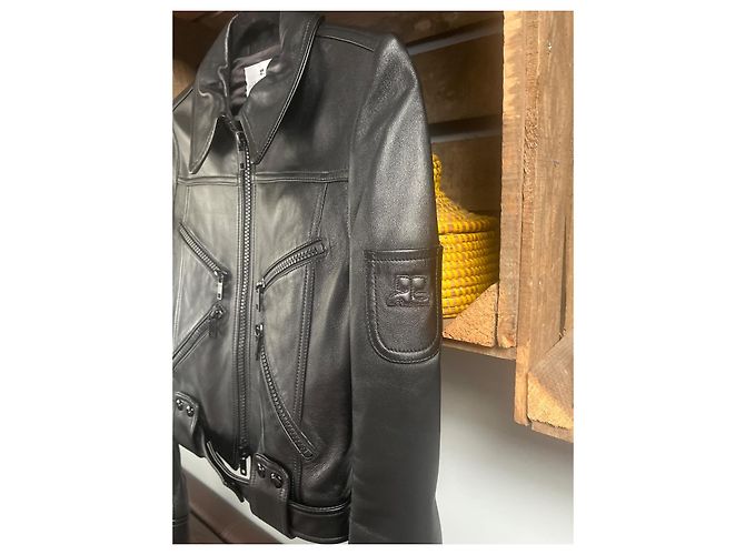 Courreges Courrèges Lederjacke schwarz - Ansicht 3