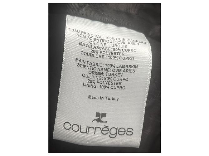 Courreges Courrèges Lederjacke schwarz - Ansicht 8