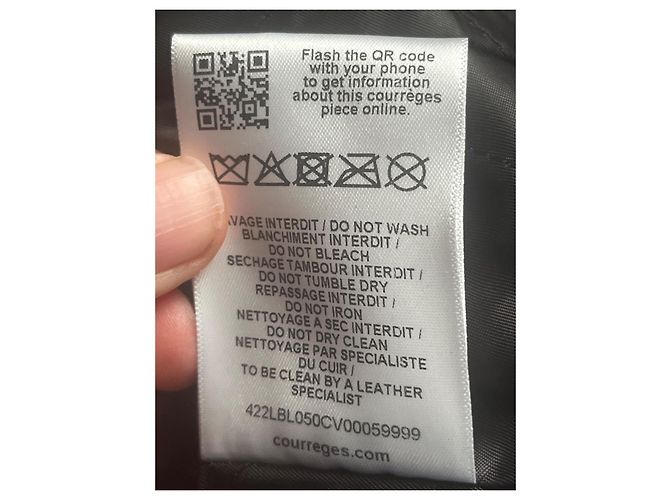 Courreges Courrèges Lederjacke schwarz - Ansicht 9