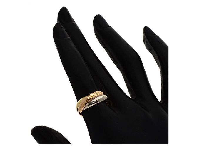 Anello Trinity Cartier Oro Rosa Bianco e Giallo 18K - vista 4