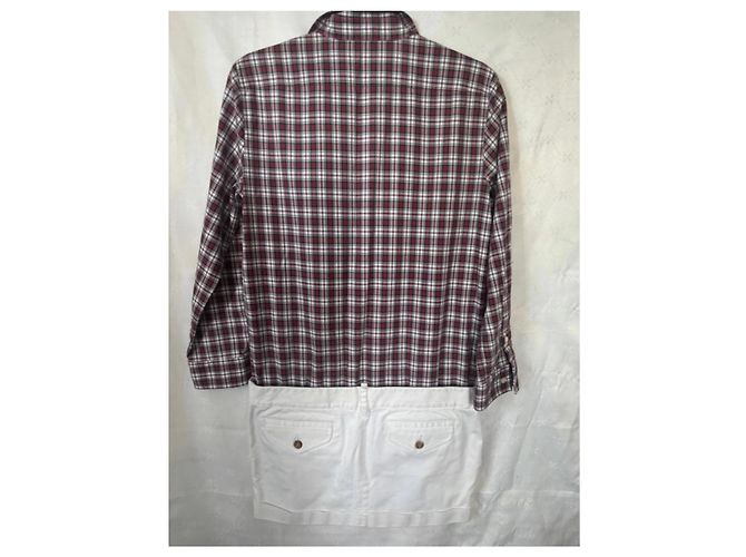 Set con camicia a quadri e gonna bianca Dsquared2 Bianco Rosso Blu Verde - vista 2
