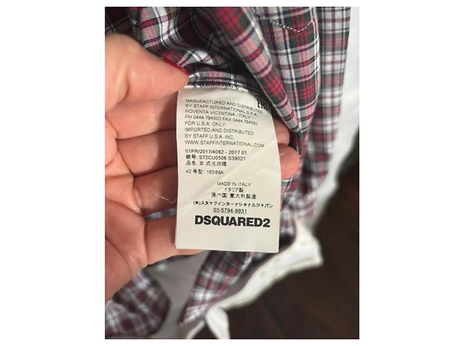 Set con camicia a quadri e gonna bianca Dsquared2 Bianco Rosso Blu Verde - vista 4