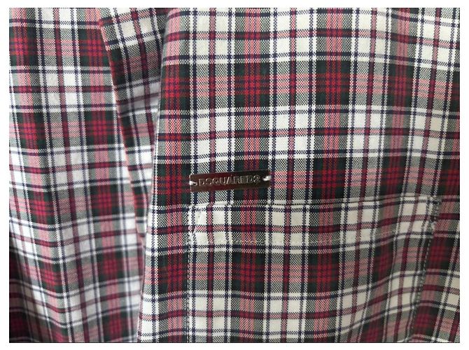 Set con camicia a quadri e gonna bianca Dsquared2 Bianco Rosso Blu Verde - vista 5