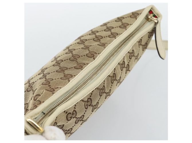 Gucci Britt Half Moon Hobo GG Canvas and leather Beige - vista 6